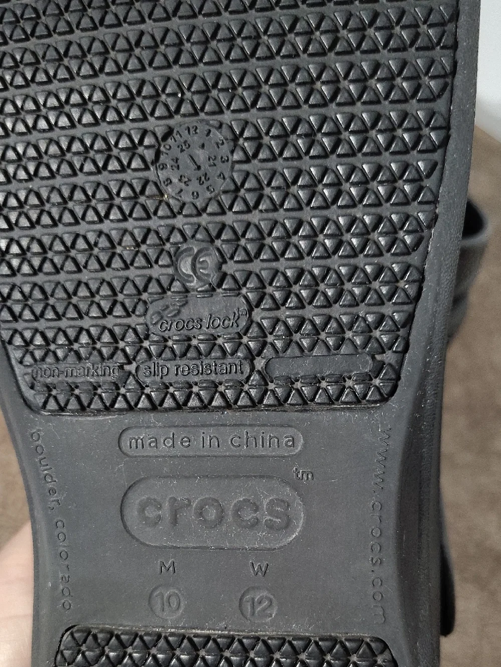 Black Crocs Unisex Mens Size 10 Women's Size 12